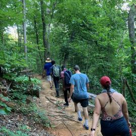 UK students out for a hike near Clemson, SC